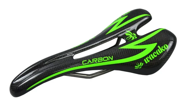 wacako углеродное дорожное велосипедное седло из титанового сплава с бантом для дороги/MTB горный велосипед Подушка на сидение седло Аксессуары для велосипеда - Цвет: Светло-зеленый