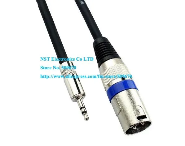 DIY Microphone XLR 3Pin Jack Speaker XLR male to 3.5mm Stereo Male Plug