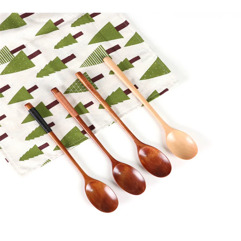 

Hot Sale Natural Wood Spoon Bamboo Kitchen Cooking Utensil Tool Multifunction Kitchen Supplies Coffee Honey Scoop