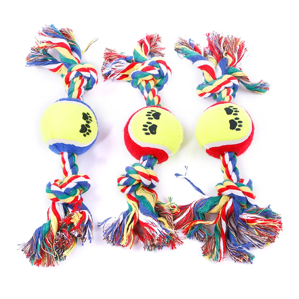 Petcircle 1Pcs Pet Dog Toys for Small Double Knot Linen Rope Braided Ball Shape Puppy Chew Toy Cleaning Tooth Products | Дом и сад