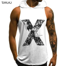 TJWLKJ хлопковый топ на бретелях, спортивный костюм для мужчин, рубашка без рукавов с капюшоном, уличная тренировка, фитнес-танктоп, толстовка с капюшоном, бодибилдинг, одежда