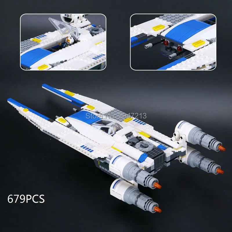 

679 PCS hot compatible LegoINGlys Star Wars series Building Blocks rogue a rebel u - wing fighter brick toys for Children gift