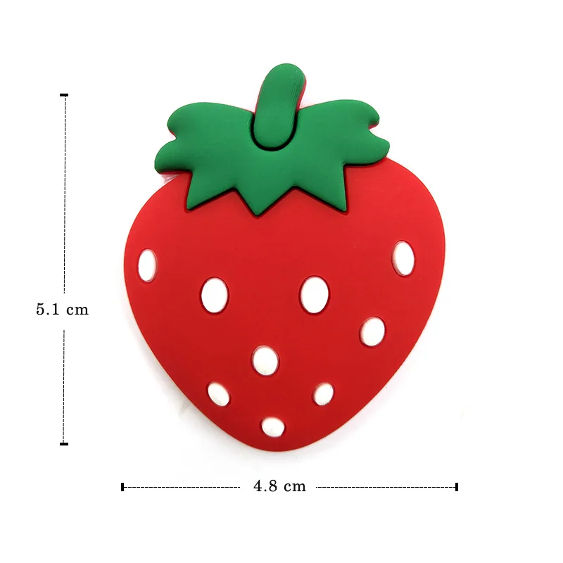 Овощи Фрукты Силиконовые магниты на холодильник велосипед белая доска любовь стикер холодильник магнит дети размещение сообщения украшение дома - Цвет: Strawberry