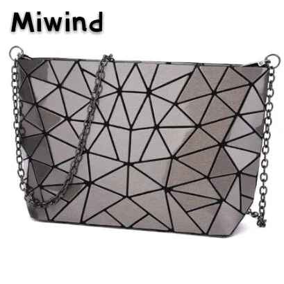 

MIWIND Sky New Fashion Bag Women chain Lightnig Luminous Geometry Women Shoulder Bags Plain Folding Messenger Bag bolso