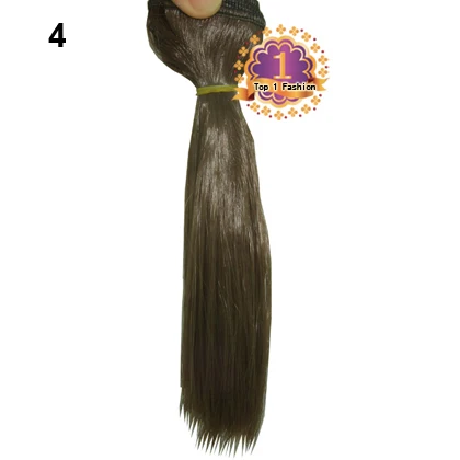 factory offer 15cm Straight brown falxen black khaki natural color BJD straight Doll Wigs hair for 1/3 1/4 BJD diy 13