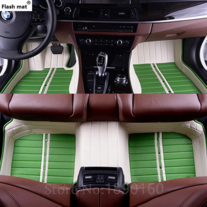 Flash mat car floor mats for Mitsubishi Pajero ASX Lancer SPORT EX Zinger FORTIS Outlander Grandis Galant styling foot | Автомобили и