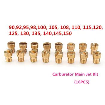 

16pcs 125cc 150cc Motorcycle Carburetor Main Jet For PWK/Keihin/OKO/CVK 90 92 95 98 100 105 108 110 115 120 125 130