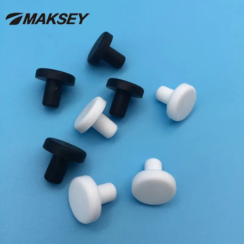 

MAKSEY Silicone rubber T type caps Plug Stopper electronic hole 4.3 4.5mm 4.8mm 5mm Round Test Tube end caps Male Plastic Plug