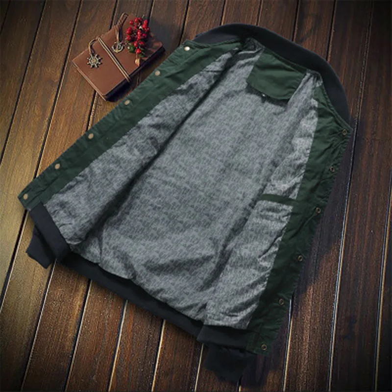 price cut 2019 Autumn Fashion Men's Jacket Korean Fashion Stitching Slim 5XL Jacket Wear Casual Baseball Unif