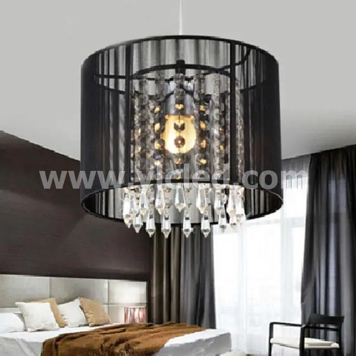 Black Crystal Chandelier With 1 Led Bulb Flush Mount Mini Style Black Crystal Chandelier With 1 Led Bulb Flush Mount Mini Style Pendant Light Fixture For Kitchen Dining Room In Chandeliers From Lights