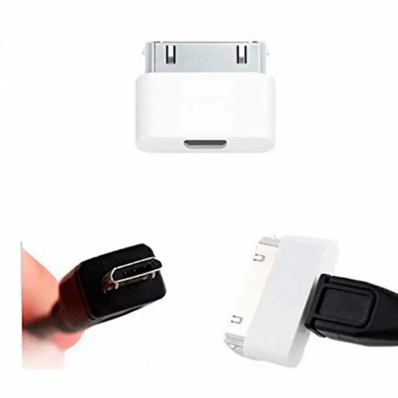 Hsmeilleur-3PCS-Micro-USB-Charger-Adapter-USB-Cable-Head-For-Apple-4-4s-ipad-1-2-ipod-touch-Microusb-to-30Pin-adaptor-Connector (4)