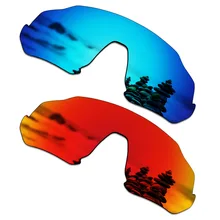 SmartVLT 2 шт поляризованные солнцезащитные очки Сменные линзы для солнцезащитных очков Оукли летная куртка Ледяной Синий и огненный красный