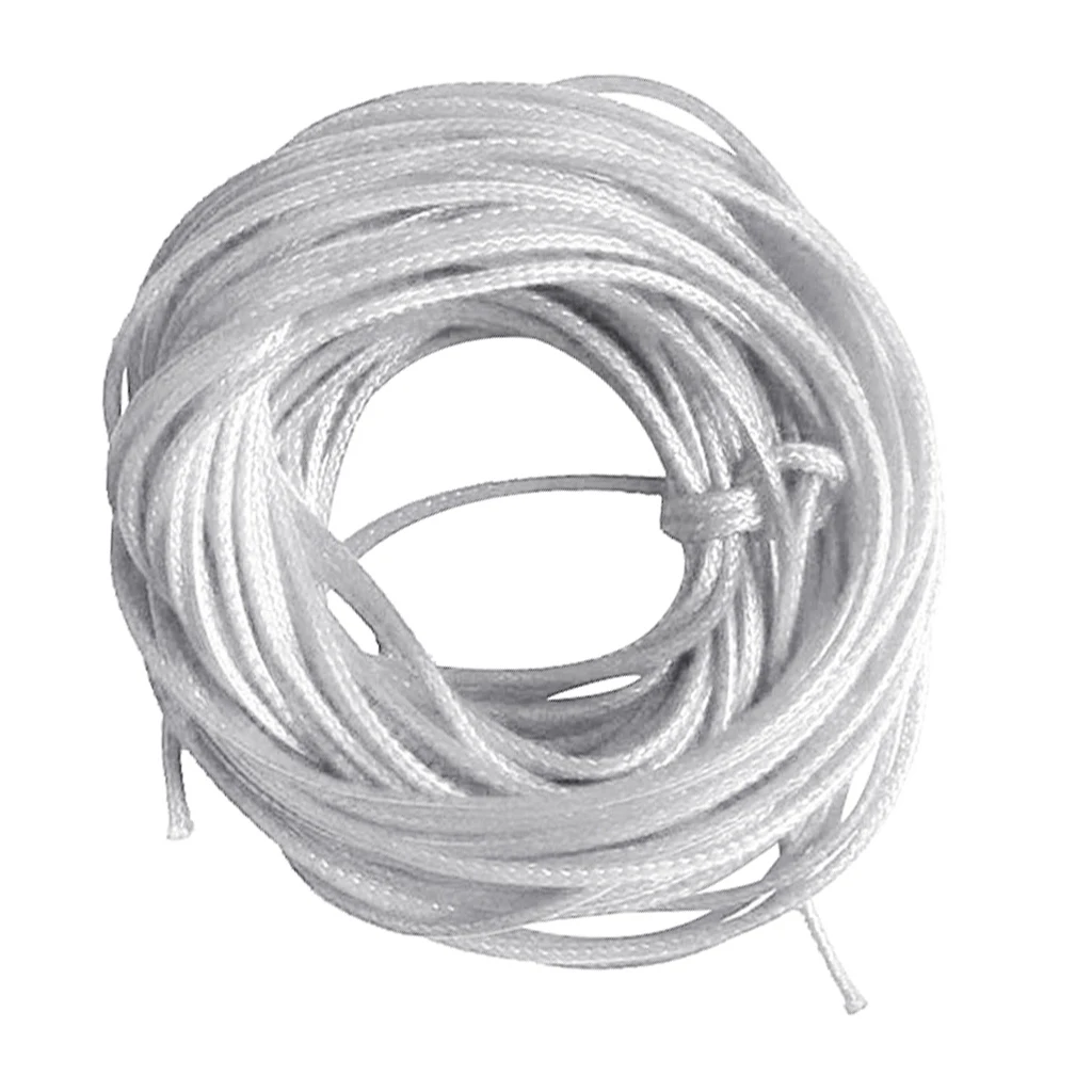 10m Waxed Nylon Thread Cotton Cord String Fit Weave Jewelry 1.5mm White