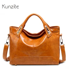 Bolsos de Cuero de Patente de Las Señoras de lujo Diseñador de Las Mujeres de Cera de Aceite de piel de Vaca hombro Alta Calidad Marca Bolsos Sac A Principal Femme de marca
