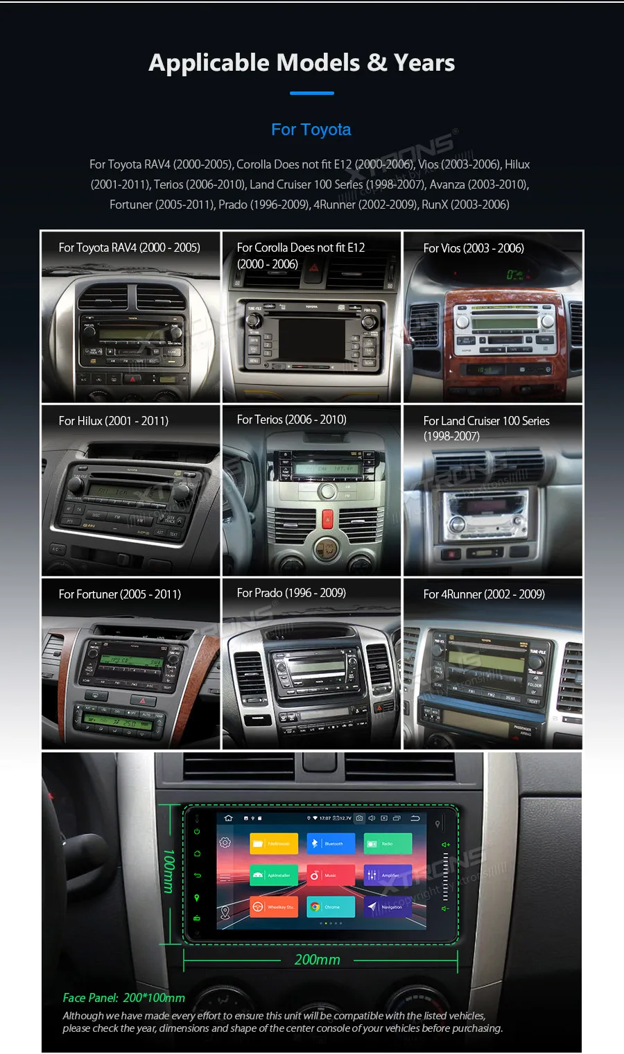 Top XTRONS 9" Android 9.0 Car Multimedia Stereo Player For Toyota RAV4 Corolla Prado Plug Play Design Radio GPS WIFI TPMS OBD NO DVD 1