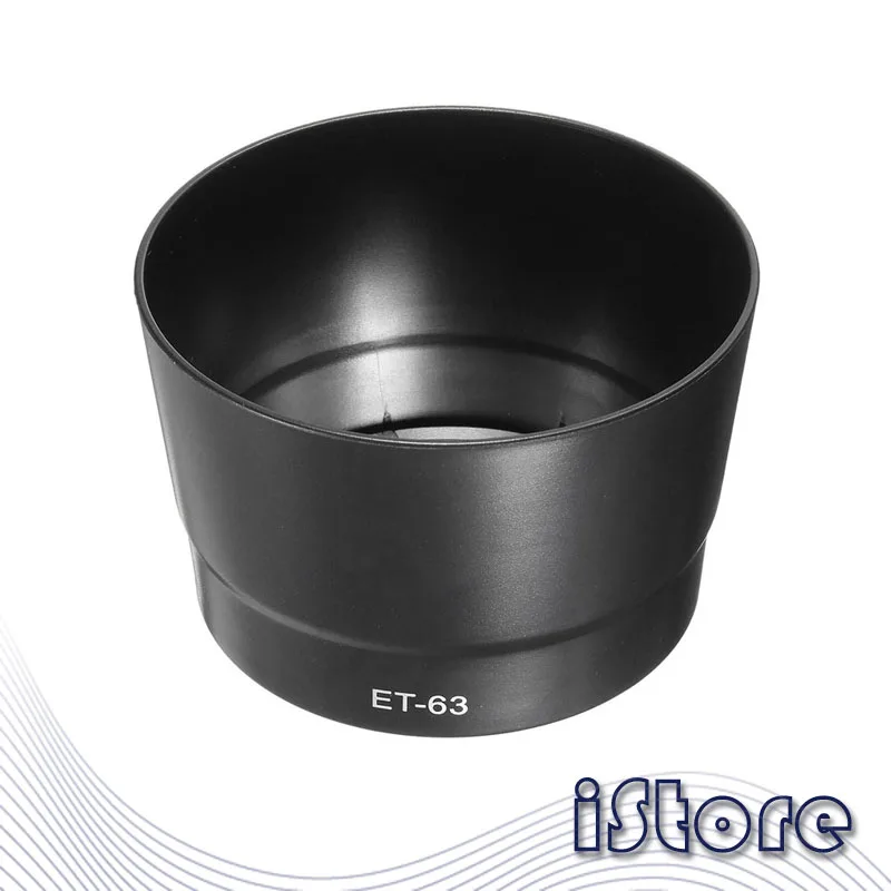 

ET63 lens hood ET-63 for Canon EF-S 55-250mm f/4-5.6 IS STM snap-on bracket Can be installed in reverse