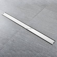 High Quality 80CM SUS304 Stainless Steel Floor Drain Tile Insert Rectangular Anti-Odor Shower Floor Drain Gate Drain stainless steel rectangular floor drain washing machine chrome dedicated outdoor pool drain