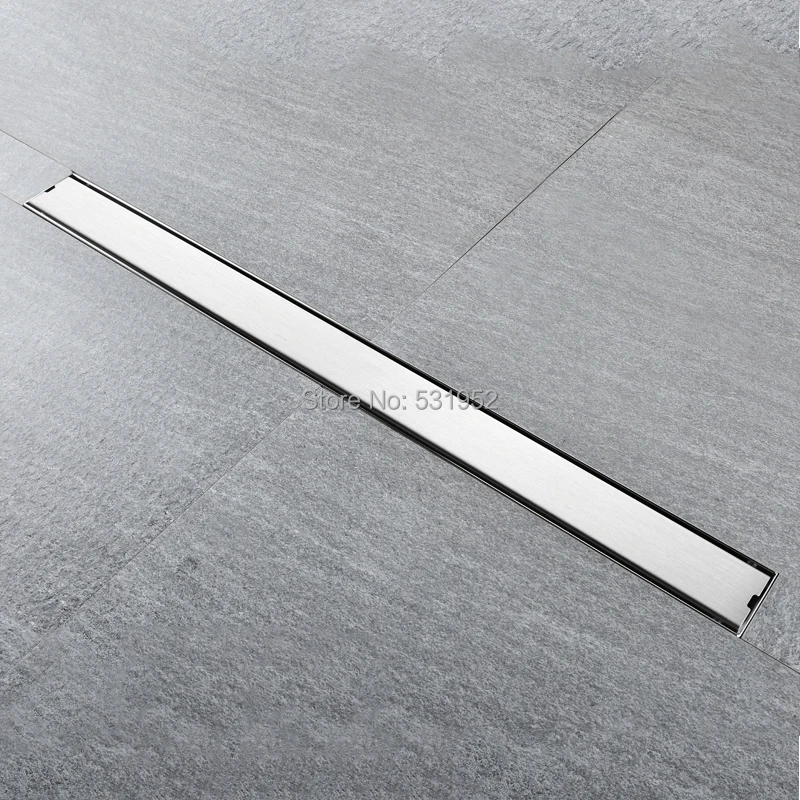 Telha do Dreno de Assoalho Assoalho de Aço Ralo do Chuveiro Dreno de Portão Alta Qualidade 80 cm Retangular Sus304 Inserção de Aço Inoxidável Anti odor Chão