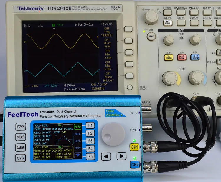 Feeltech FY2300 цифровой DDS двухканальный функциональный частотомер многофункциональный генератор сигналов повышенной стабильности синтезатор