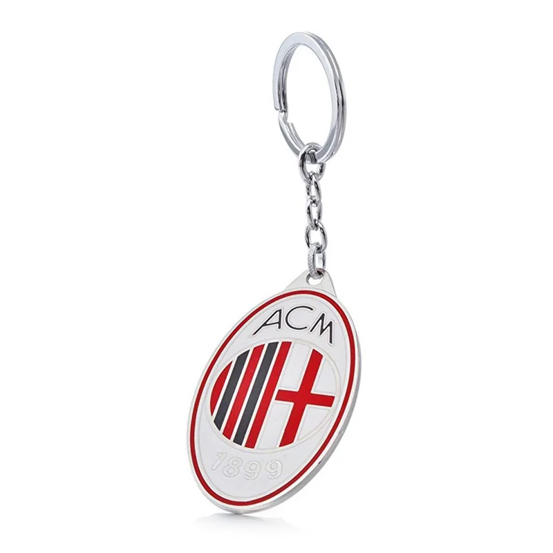 

A.C Milan Keychain Football Club Soccer Team Logo Zinc Alloy Metal Pendant keyring Keychain team crest,Perfect Gifts