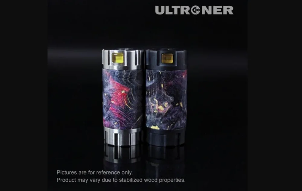 Электронные сигареты Ultroner Mini Stick 18350 мех мод 24 мм Диаметр питание от одного 18350 стабилизированного дерева Vape испаритель