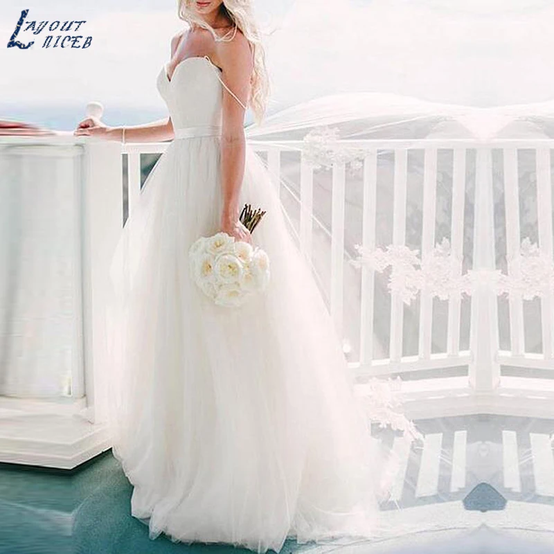 ZL1029 New Charming Spaghetti Straps Lace Tulle Ball Gown Wedding Dresses Bridal Gowns Celebrity vestido De Noiva robe de mariee | Свадьбы и