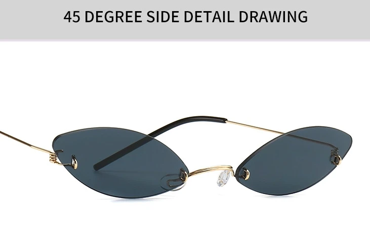 Серьги в форме маленького овального солнцезащитные очки «кошачий глаз» Для мужчин Для женщин Модные оттенки UV400 Винтаж очки 46086