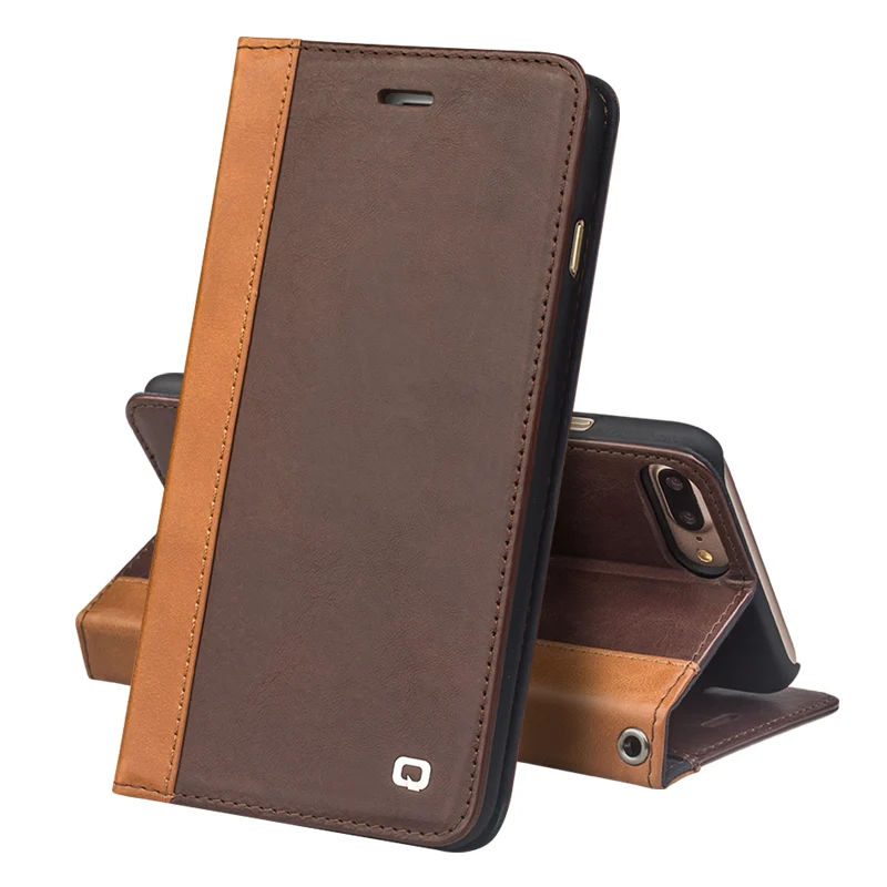 bilder für QIALINO Fall für iPhone 7 Echtem Leder Luxus-mode Leder telefonkasten für iPhone 7 plus flip reine handgemachte abdeckung 4,7/5,5 bilder für QIALINO Fall für iPhone 7 Echtem Leder Luxus-mode Leder telefonkasten für iPhone 7 plus flip reine handgemachte abdeckung 4,7/5,5