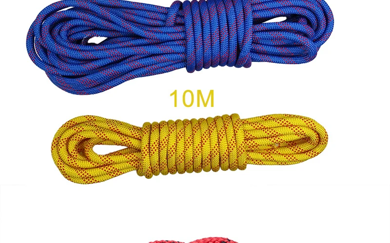 Corda de Escalada Corda de Segurança ao ar Livre da Parede da Árvore Equipamento de Escalada Corda de Alta Profissional Caminhadas Resistência 12mm 8 Esporte e Lazer