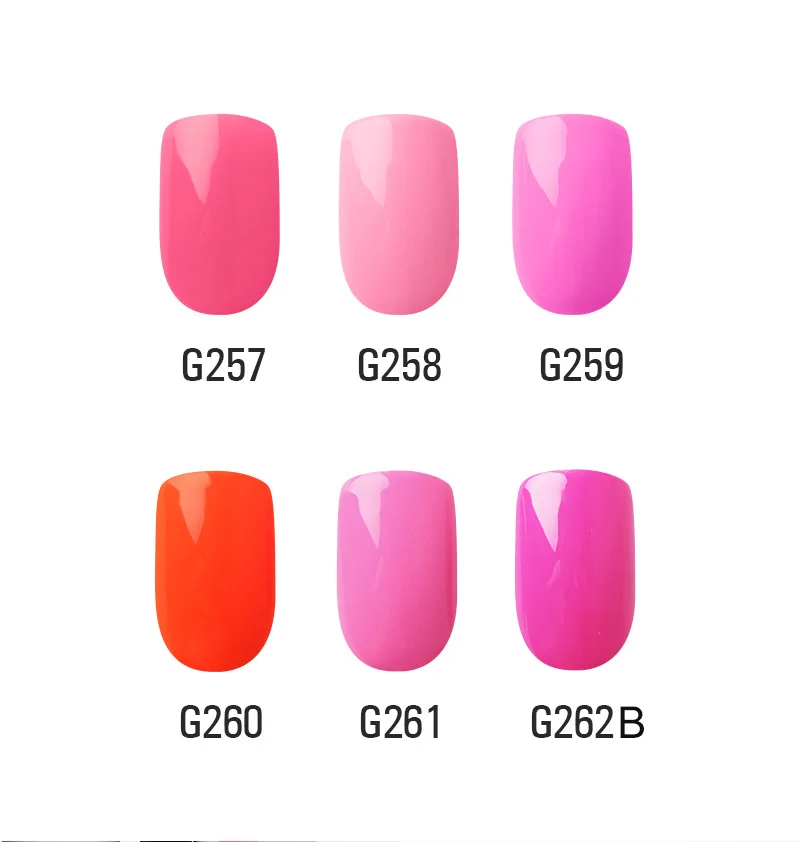 Pink Nail Gel Lacquer For Nails Art UV Polish Magenta Lucky Color High Quality Gel Varnish 10ml 01