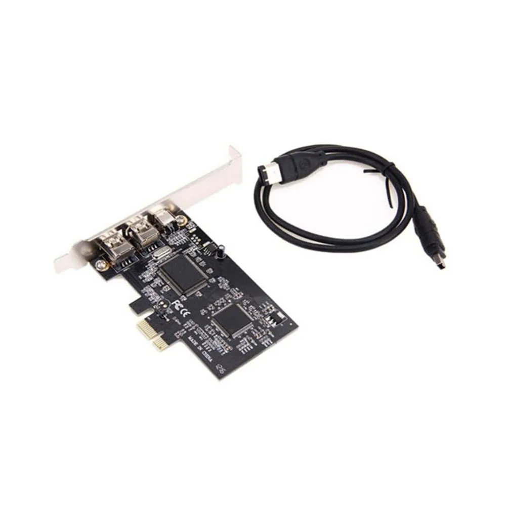 3 порт PCI Express PCI-E FireWire 1394a ieeee1394 внешний контроллер карты для Windows XP/Vista/7 32/64 бит с кабель FireWire