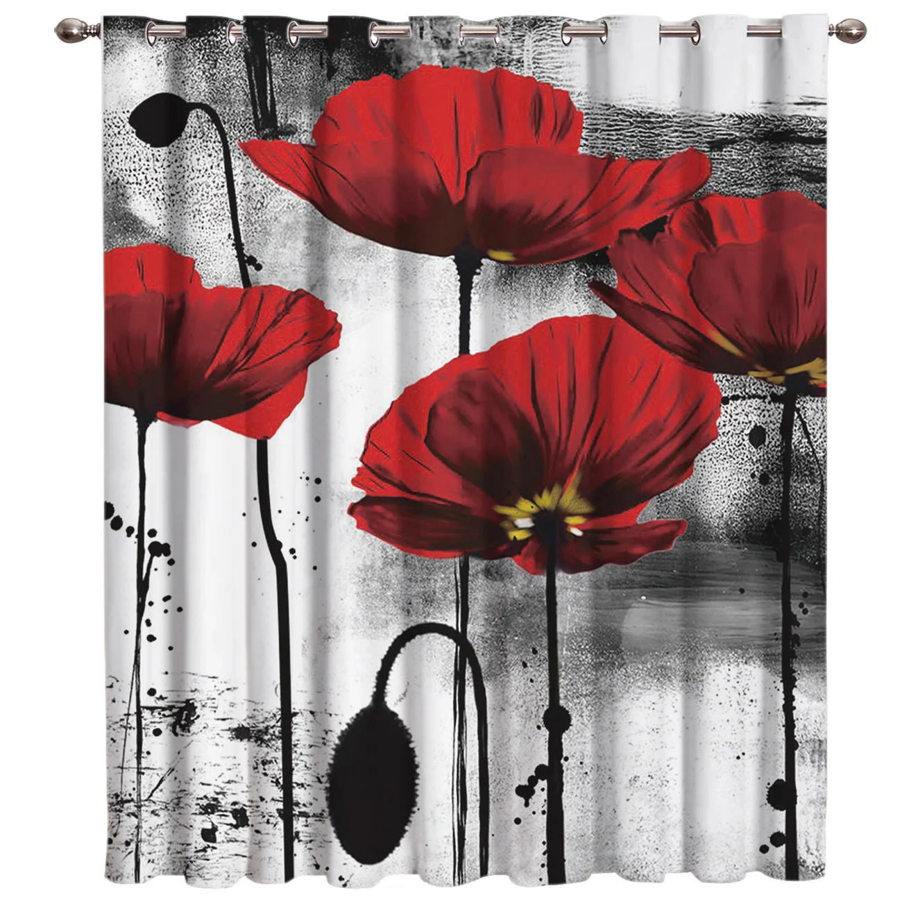 

Ink Painting Poppy Window Treatment Ideas Window Treatment Sets Window Treatments Blackout Curtains Window Dressing Room