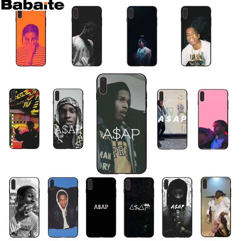 

Babaite ASAP Rocky Rapper TPU Soft Silicone Phone Case Cover for iPhone 6S 6plus 7 7plus 8 8Plus X Xs MAX 5 5S XR