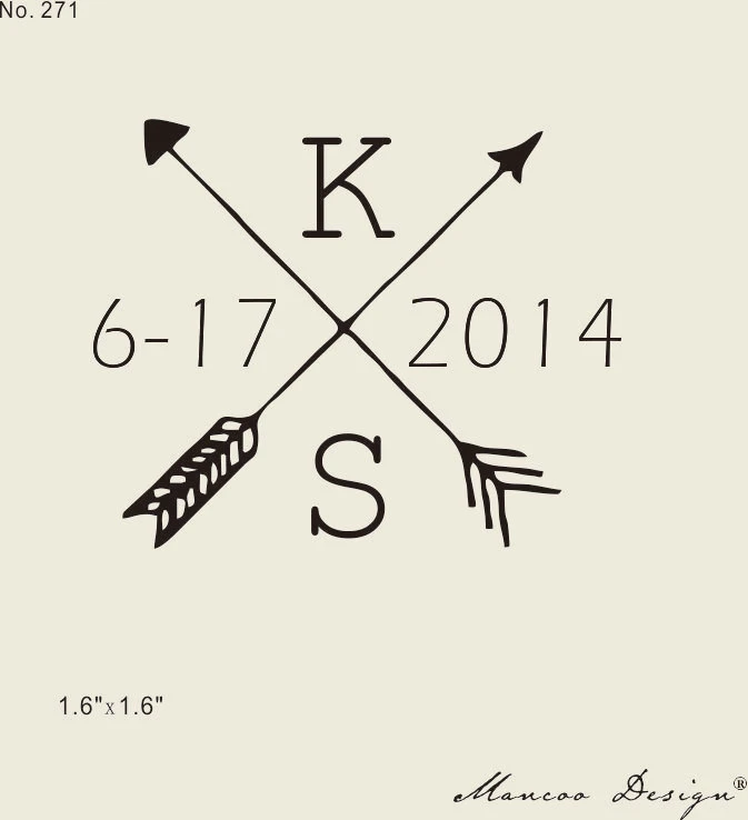 矢の愛 組む矢印スタンプ結婚式や保存を日付で イニシャル結婚式スタンプ 1 6 1 6 カスタム ゴム印 Custom Rubber Stamp Rubber Stampstamp Rubber Custom Aliexpress