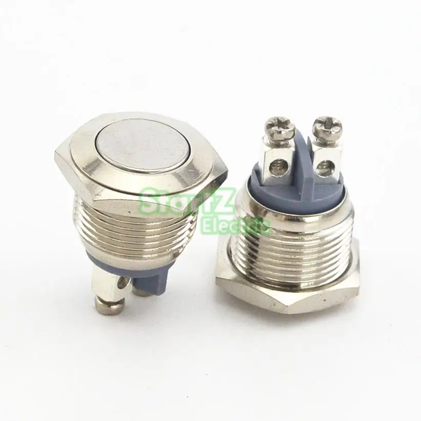 

16mm Metal Boat Horn Momentary Push Button Stainless Steel Starter Switch