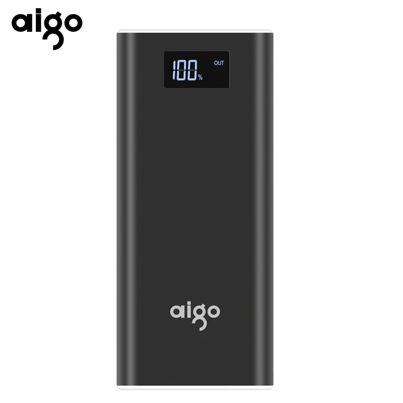 Aigo power Bank 20000 мАч для Xiaomi Mi 2 USB быстрая зарядка портативный повербанк для iPhone X 8 7 6 5 плюс 20000 мАч телефон power bank