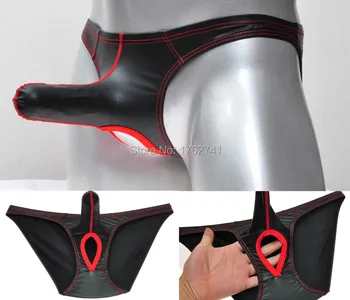 Men's Contrast Ball Hole Brief Nuts Out Long Pouch Underwear Faux Bikini Briefs
Men's Contrast Ball Hole Brief Nuts Out Long Pouch Underwear Faux Bikini Briefs