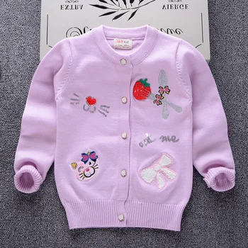 

Baby Girl Sweater 2018 Fashion Embroidery Children's Sweater Coats Princess Arrival Christmas Clothes Cardigan For Girls