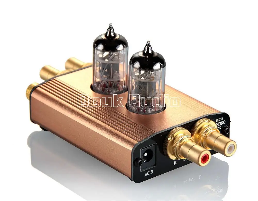 2017 Lastest Douk audio High End Mini Gold Vacuum Tube MM Phono