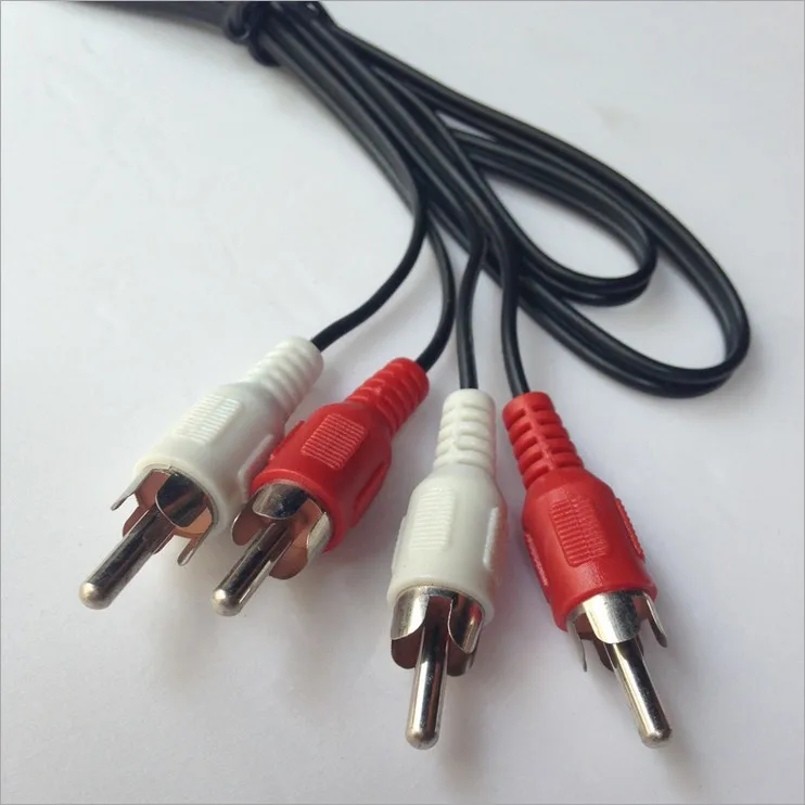1 шт. 2RCA штекер мужской аудио видео Расширенный av кабель шнур для DVD HDTV динамик