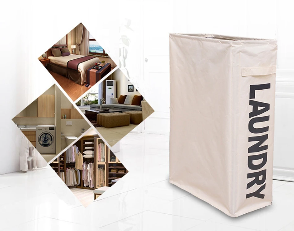 006MICCK With Wheels Storage Baskets Fabric Dirty Clothing Foldable Bathroom Storage Laundry Basket Home Decoration Organizer