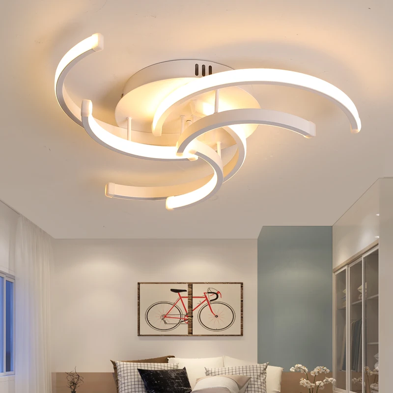 Sala de Estar Teto para Sala Conduziu a Lâmpada do Teto Quarto Moderno Luzes Estar Alumínio Avize Ac85-265v Lamparas Techo Led