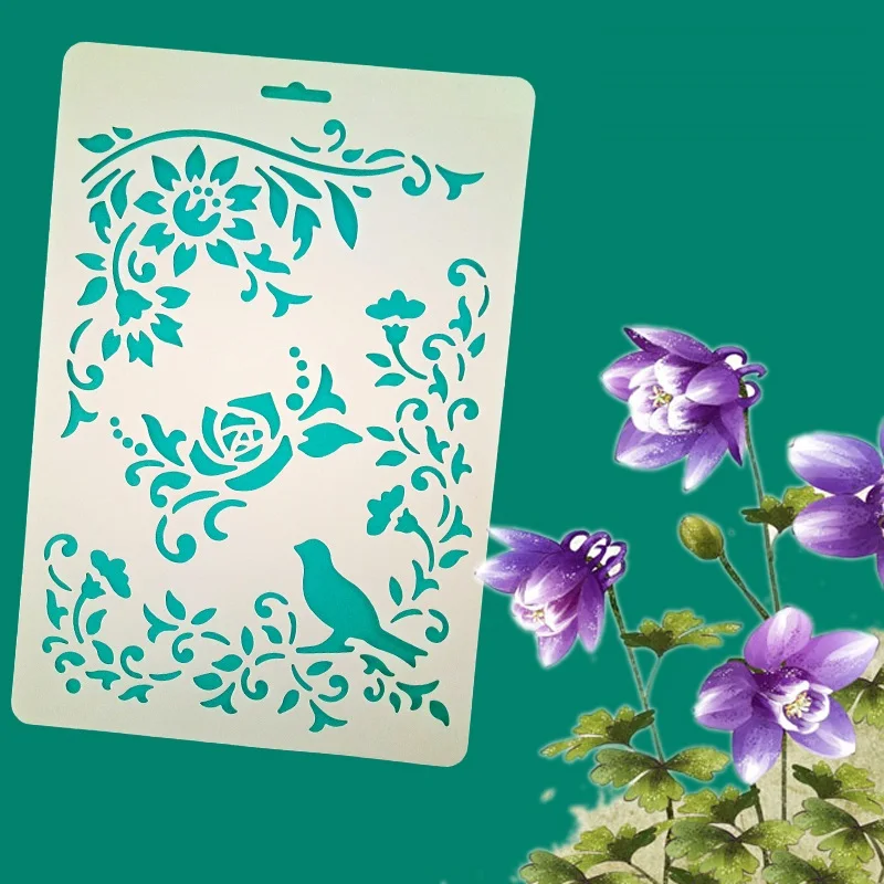 

Branches bird Layering Stencils for DIY Scrapbooking/photo album Decorative Embossing DIY Paper Cards Crafts
