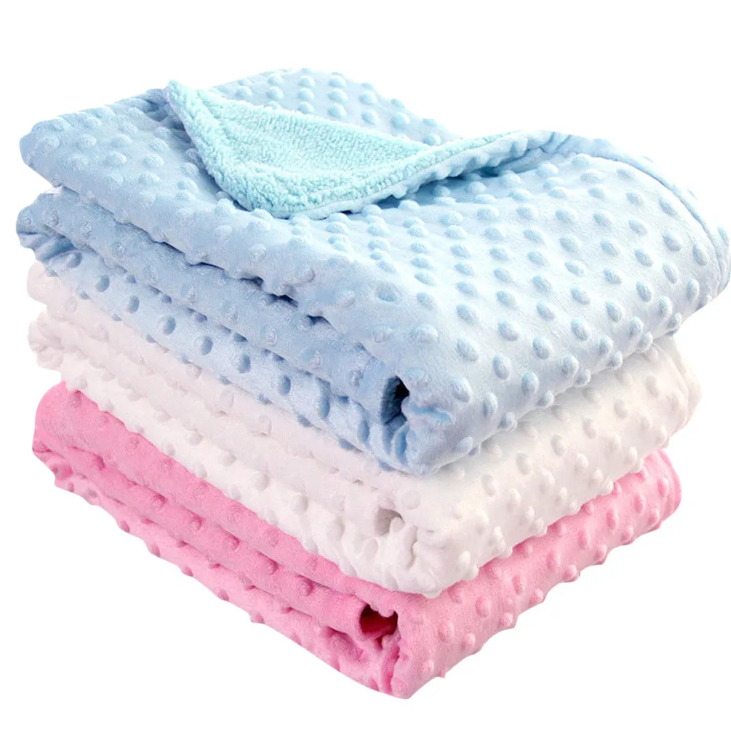 

High Quality Baby Blanket & Swaddling Newborn Thermal breathable and soft Fleece Blanket Solid Bedding Quilt Set Cotton 2019