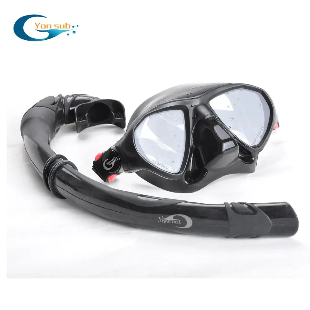 Professional Low Volume Scuba Diving Mask Silicone Breathing Tube Snorkeling Diving Mask Set for Underwater Spearfishing Hunting