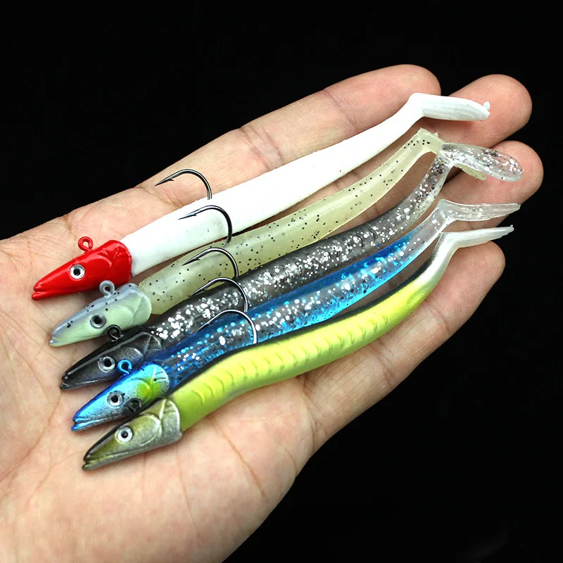 Fishing Lure Jig Head Fish Soft Bait 11cm/10g Freshwater Catch