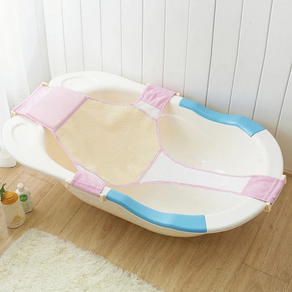 

Baby Mesh Bathtub Seat Net Support Sling Infant Bath Tub Hammock Adjustable Breathable Shower Net 998