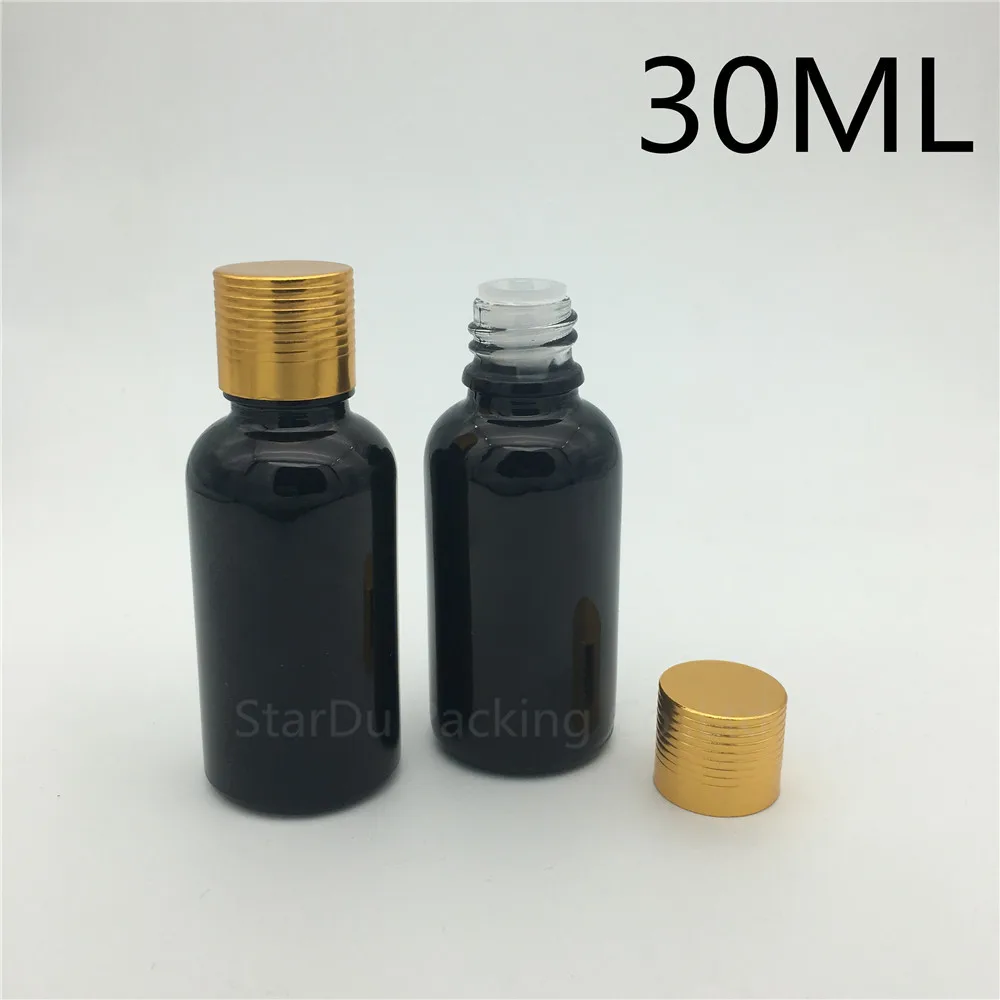 480 шт. 30 мл черный Стекло Бутылка Контейнер для сыворотки 1oz флаконы эфирное масло