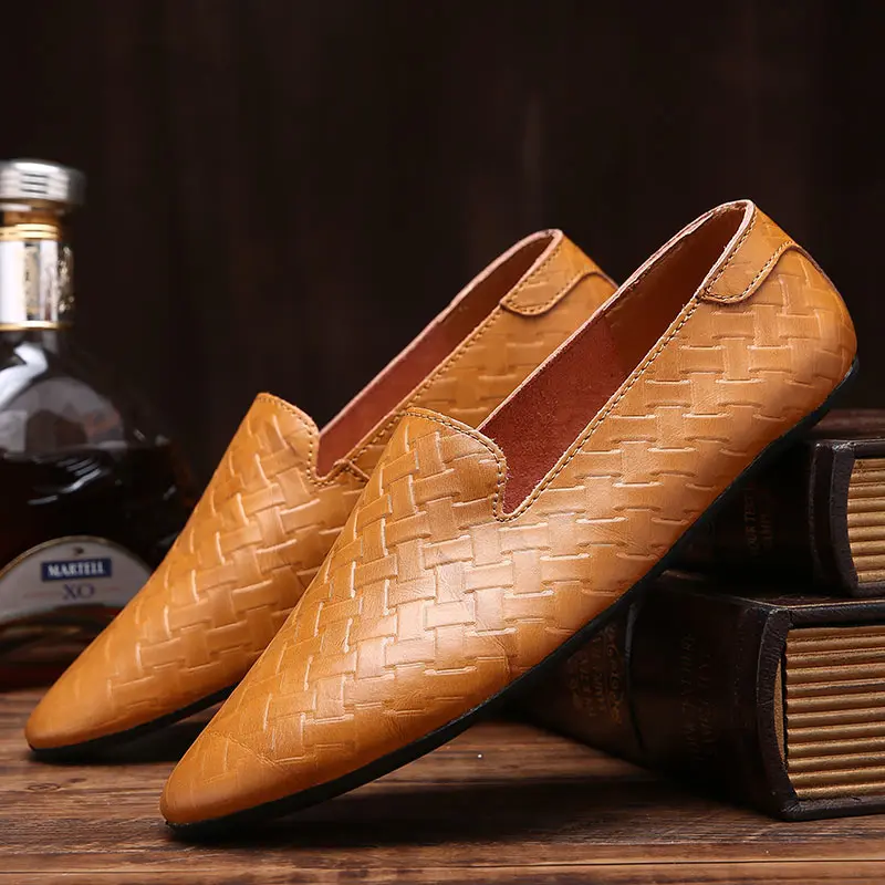 unique designer woven formal leather men shoes luxury brand evening wedding flat male footwear dress brogue oxford shoes for men (12)