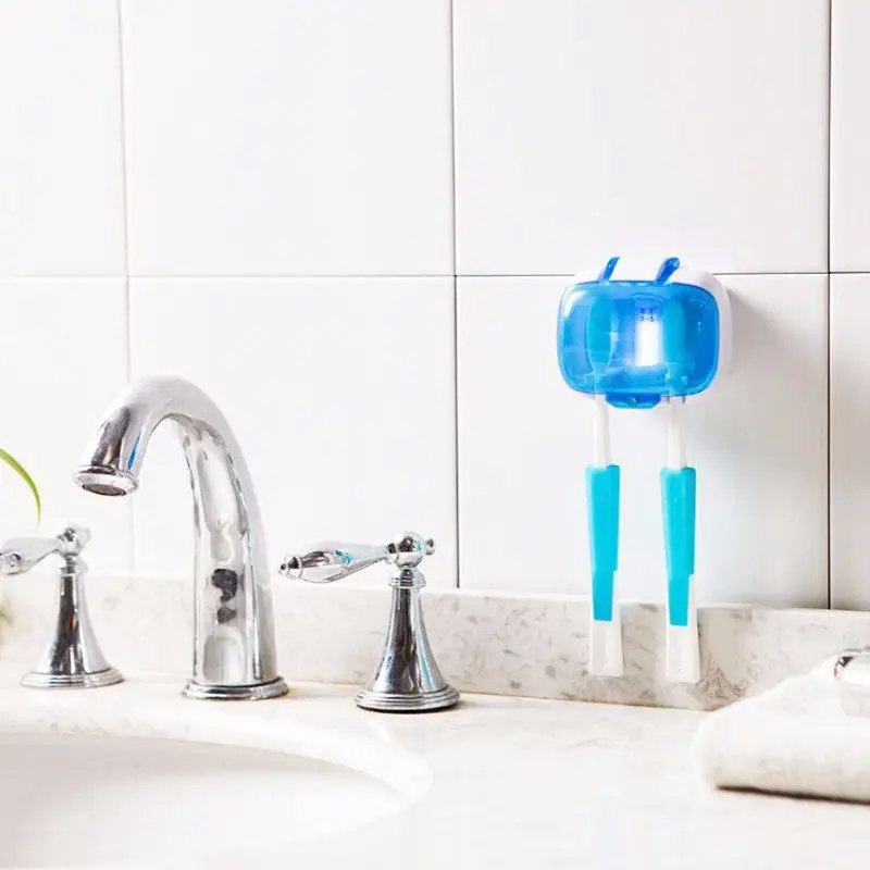 UV Toothbrush Sanitizer Wall-mounted Toothbrush Holder Stand UV Light Antibacteria Ultraviolet Disinfection Toothbrush Rack
